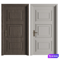 Wooden Door 03 3D Model Vray, Corona