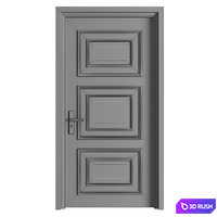 Wooden Door 03 3D Model Vray, Corona