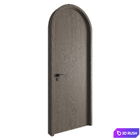 Modern Arched Wooden Door 04 3D Model Vray, Corona