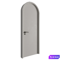 Modern Arched Wooden Door 04 3D Model Vray, Corona