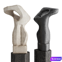 Cubist loop art 3D Model Vray, Corona