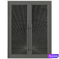 Entrance door set 137 3D Model Vray, Corona