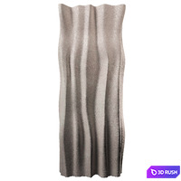 Relief columns wavy smooth shape. Rectangular and round decor element 3D Model Vray, Corona