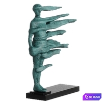 Decorative Abstract Sculpture Fragments of Time 3D Model Corona
