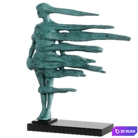 Decorative Abstract Sculpture Fragments of Time 3D Model Corona