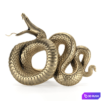 Snake Sculpture 3D Model Corona