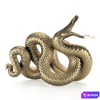Snake Sculpture 3D Model Corona
