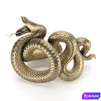 Snake Sculpture 3D Model Corona