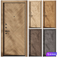 Guardian entrance door with decorative panel Alliance 3D Model Vray, Corona