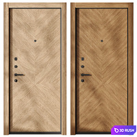 Guardian entrance door with decorative panel Alliance 3D Model Vray, Corona
