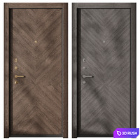 Guardian entrance door with decorative panel Alliance 3D Model Vray, Corona