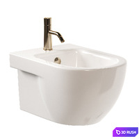 GSI Ceramica City Wall-Hung WC 3D Model Vray, Corona