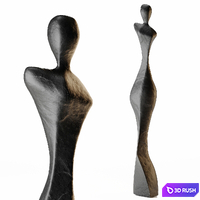 Abstract Woman Sculpture 3D Model Corona