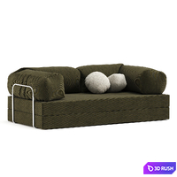 Teak Teddy Sofa Bed 3D Model Vray