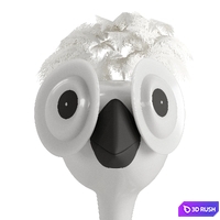 Decorative bird 3D Model Corona