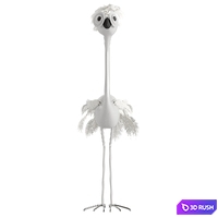 Decorative bird 3D Model Corona