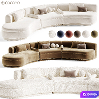 Baxter Piaf Sofa 02 3D Model Corona