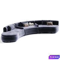 Baxter Piaf Sofa 02 3D Model Corona