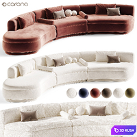 Baxter Piaf Sofa 02 3D Model Corona