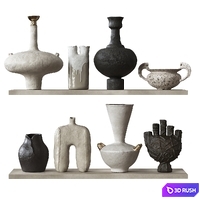 Vase Collection 02 3D Model Corona