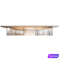 Commercial building 7. Exhibition salon store. Showroom. Museum. 3D Model Vray, Corona