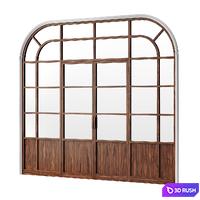 Interior hinged door with transom 3D Model Corona