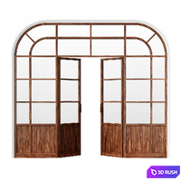 Interior hinged door with transom 3D Model Corona