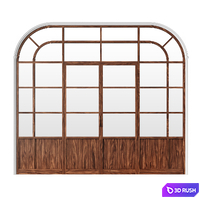 Interior hinged door with transom 3D Model Corona