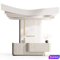 Reception desk 018 3D Model Corona