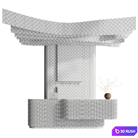 Reception desk 018 3D Model Corona