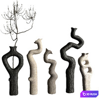 Kerryn Levy Ceramics 3D Model Vray, Corona
