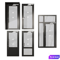Fire doors 04 stained glass 3D Model Corona