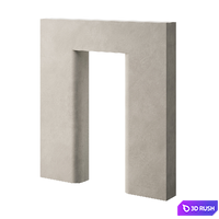 Rounded Doorways 3D Model Corona