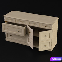 Chest of drawers. Sameba 3D Model Vray