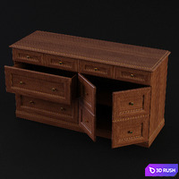 Chest of drawers. Sameba 3D Model Vray