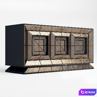 Mirrored Cupboard AV-01003 3D Model Vray