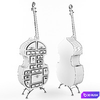 Chest-bass 3D Model Vray