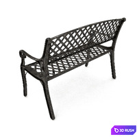 Cozumel Copper Cast Aluminum Bench by Christopher Knight Home 3D Model Vray