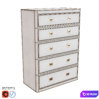 Restoration Hardware MARSEILLES 5-DRAWER DRESSER 3D Model Vray, Corona