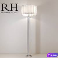 Flatiron Floor Lamp by Restoration Hardware 3D Model Vray