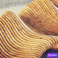 Parametric bench / Parametric bench 3D Model Vray