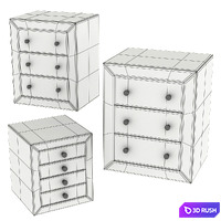 EICHHOLTZ Bedside Table Brera 107530 104432 Reagan 106138 3D Model Vray