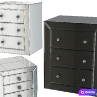 EICHHOLTZ Bedside Table Brera 107530 104432 Reagan 106138 3D Model Vray