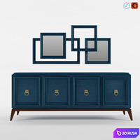 Enza Home Sideboard 3D Model Vray, Corona