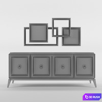 Enza Home Sideboard 3D Model Vray, Corona