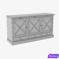 Belgard Console Table 3D Model Vray