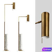 Alma Floor Lamp Brass 3D Model Corona