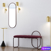 Floor lamp Luceo Floor Lamp by AYTM 3D Model Vray, Corona