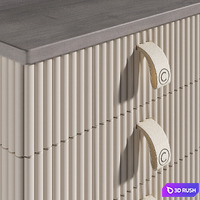 High chest of drawers Cipriani Homood Cocoon High chest of drawers 3D Model Corona