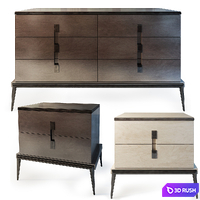 Chest and cabinet Langham. dresser nightstand. The Sofa &amp; Chair company 3D Model